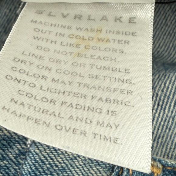 Slvrlake London Jeans SZ 24 NWT Shakedown Straight Leg Distress Denim High Waist - Picture 14 of 16